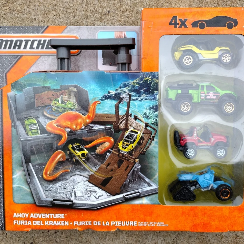 Matchbox Ahoy Adventure Set Incl 4 Off Road Vehicles - Picture 1 of 9